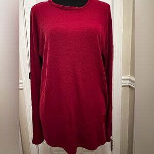 Posh Peanut Women's Red Long Sleeve Lightweight Thermal Top Sz XL PTP 22”